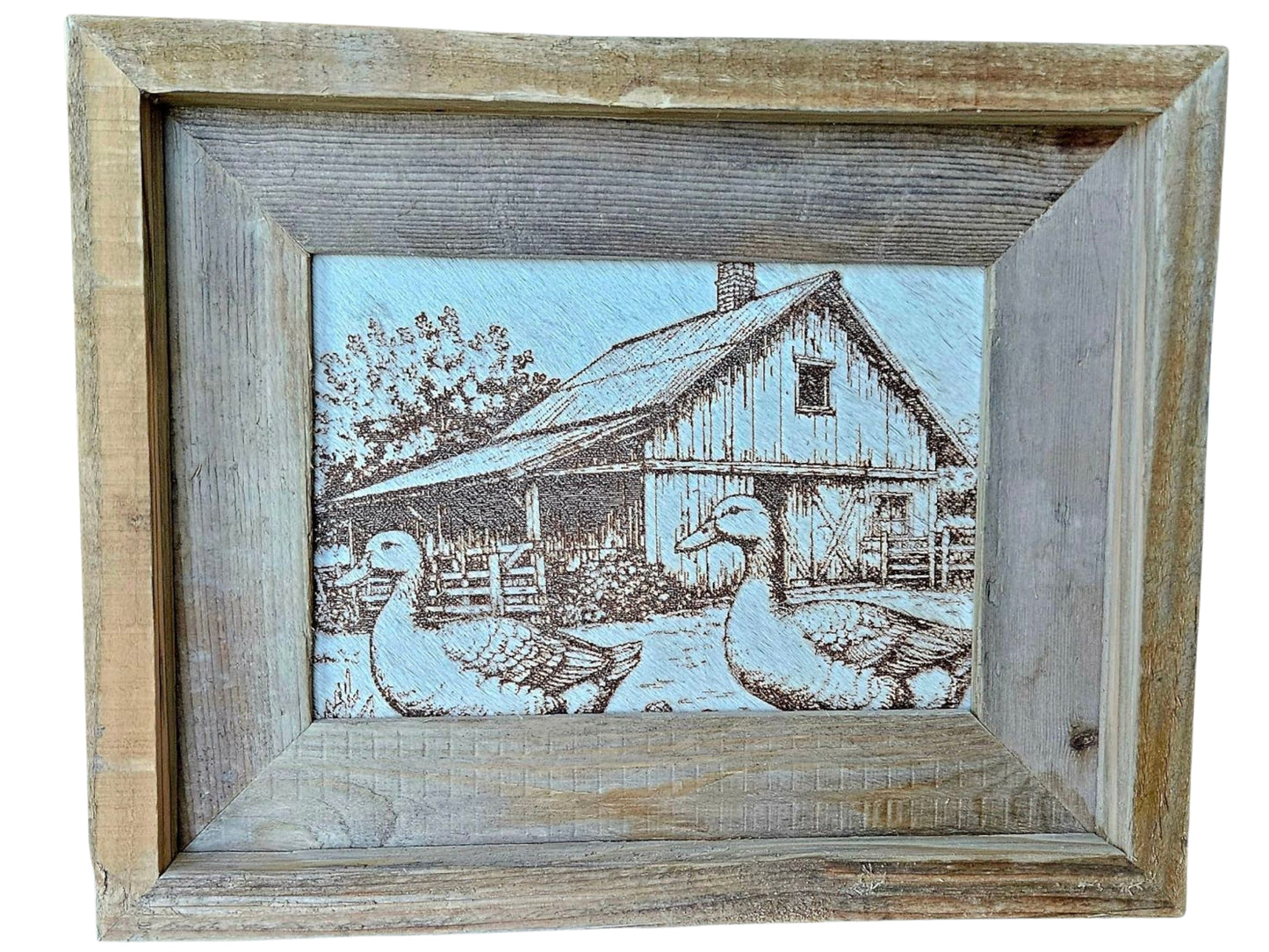 Cowhide Barn Scene 5"x 7" #556