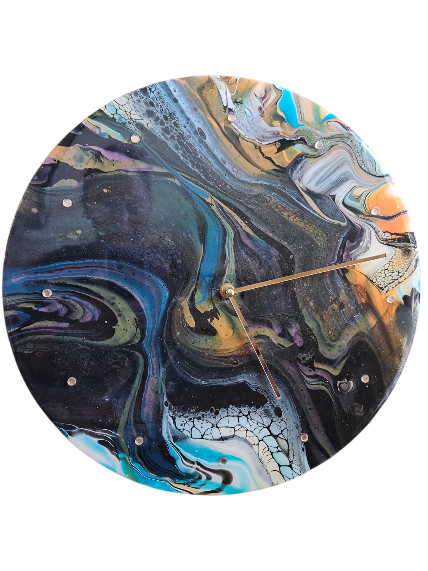 Abstract Epoxy Wall Clock – 15" #579