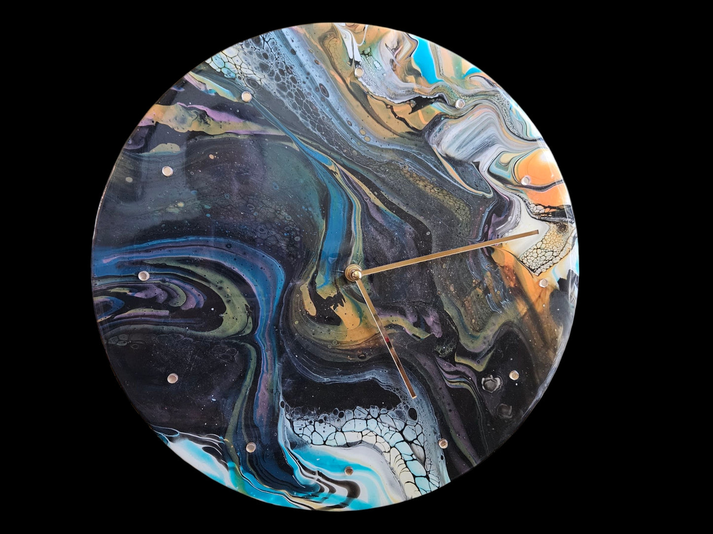 Abstract Epoxy Wall Clock – 15" #579