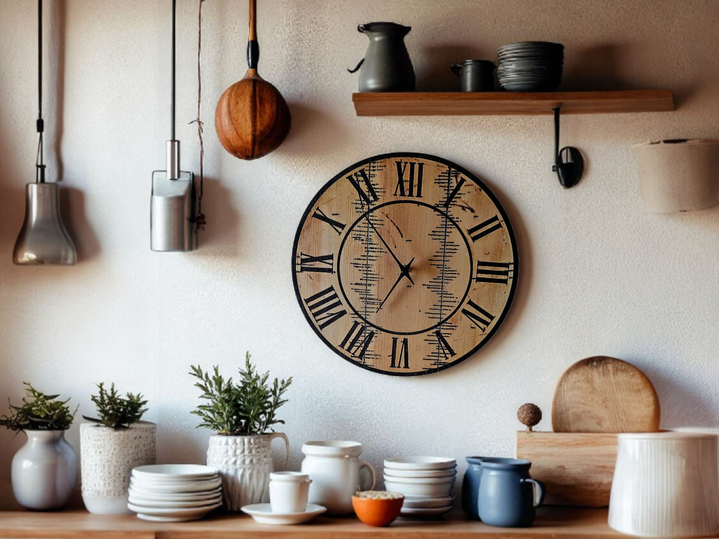 Rustic Farmhouse Clock 13" #577