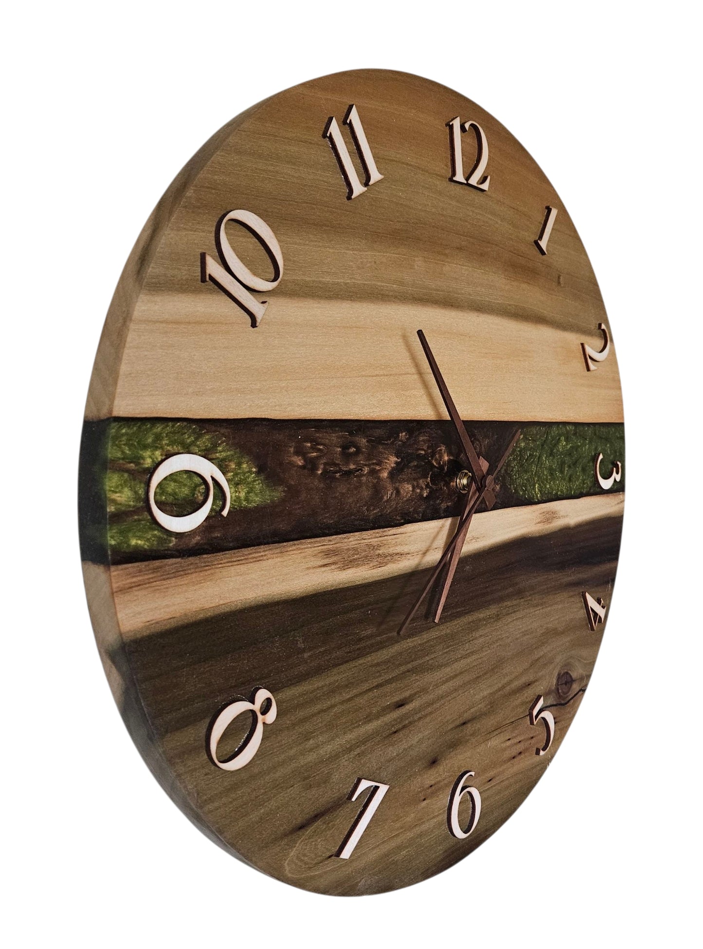 Poplar Wood Clock with Blend of Colors 18" #578