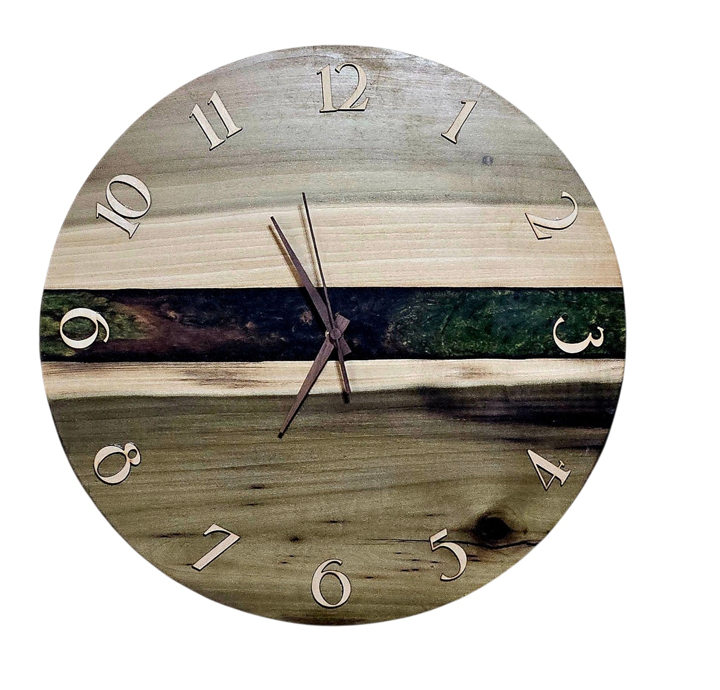 Poplar Wood Clock with Blend of Colors 18" #578