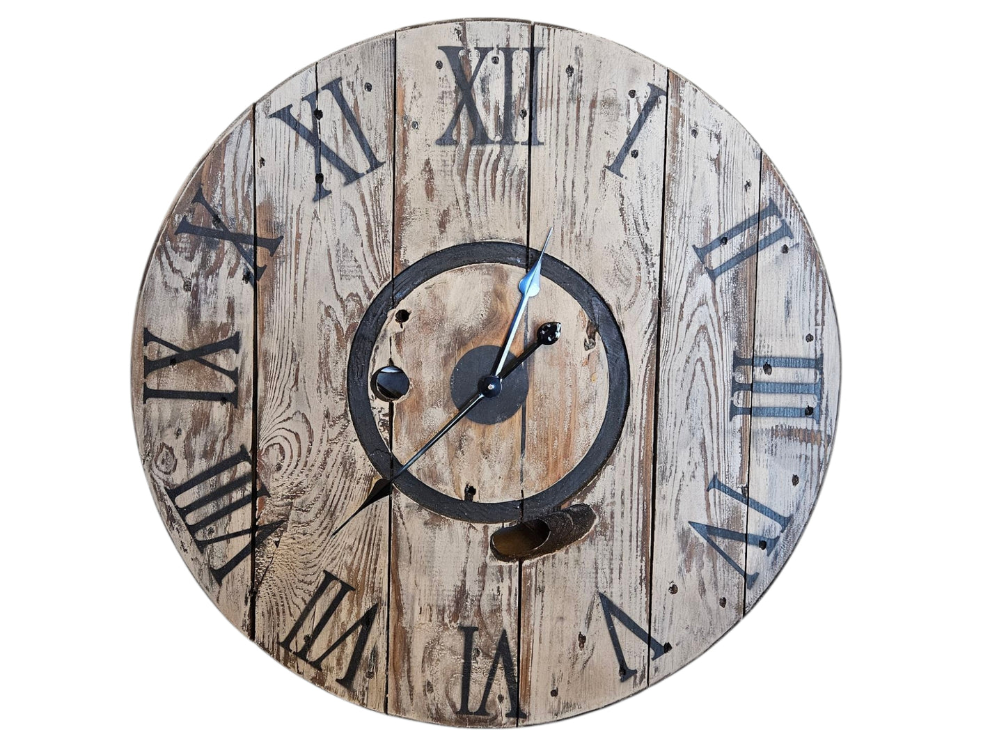 Rustic Spool Clock – 30" #582