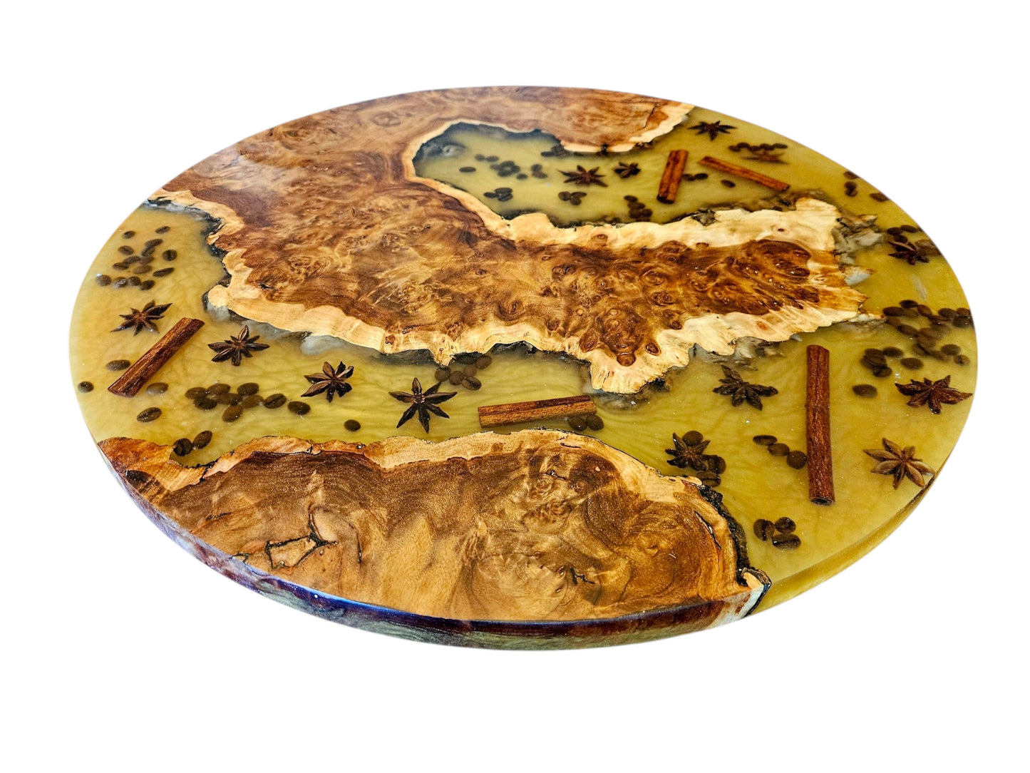Amboyna Burl Lazy Susan – 19" #583