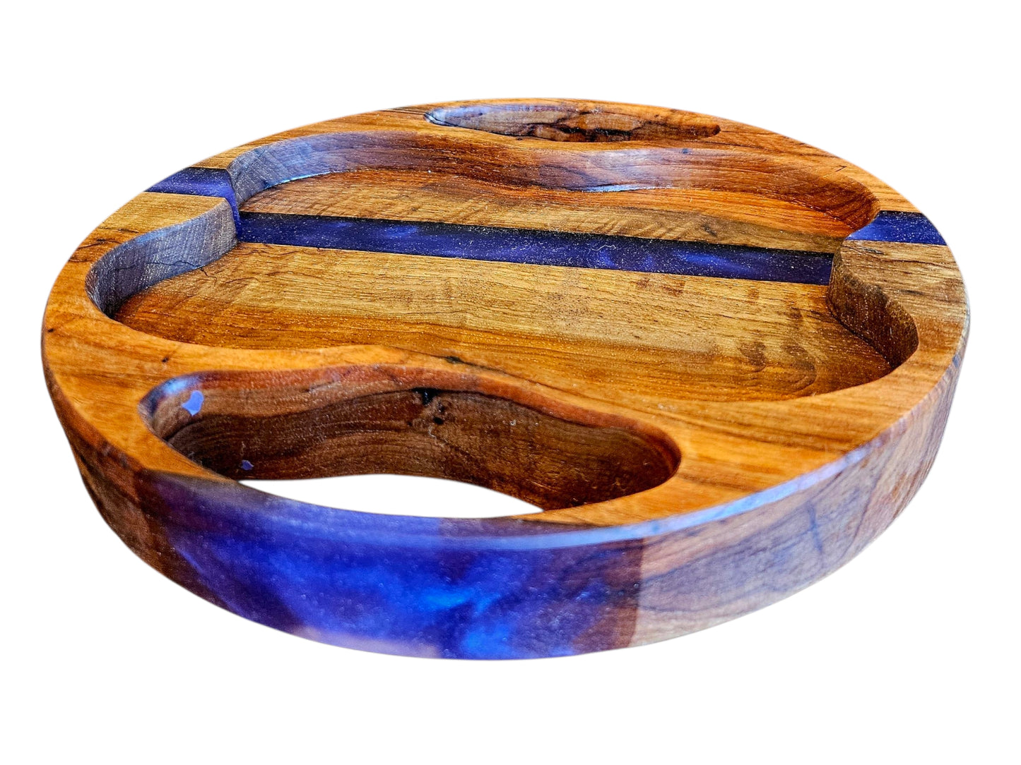 Hickory & Purple Epoxy Serving Tray 12" #585