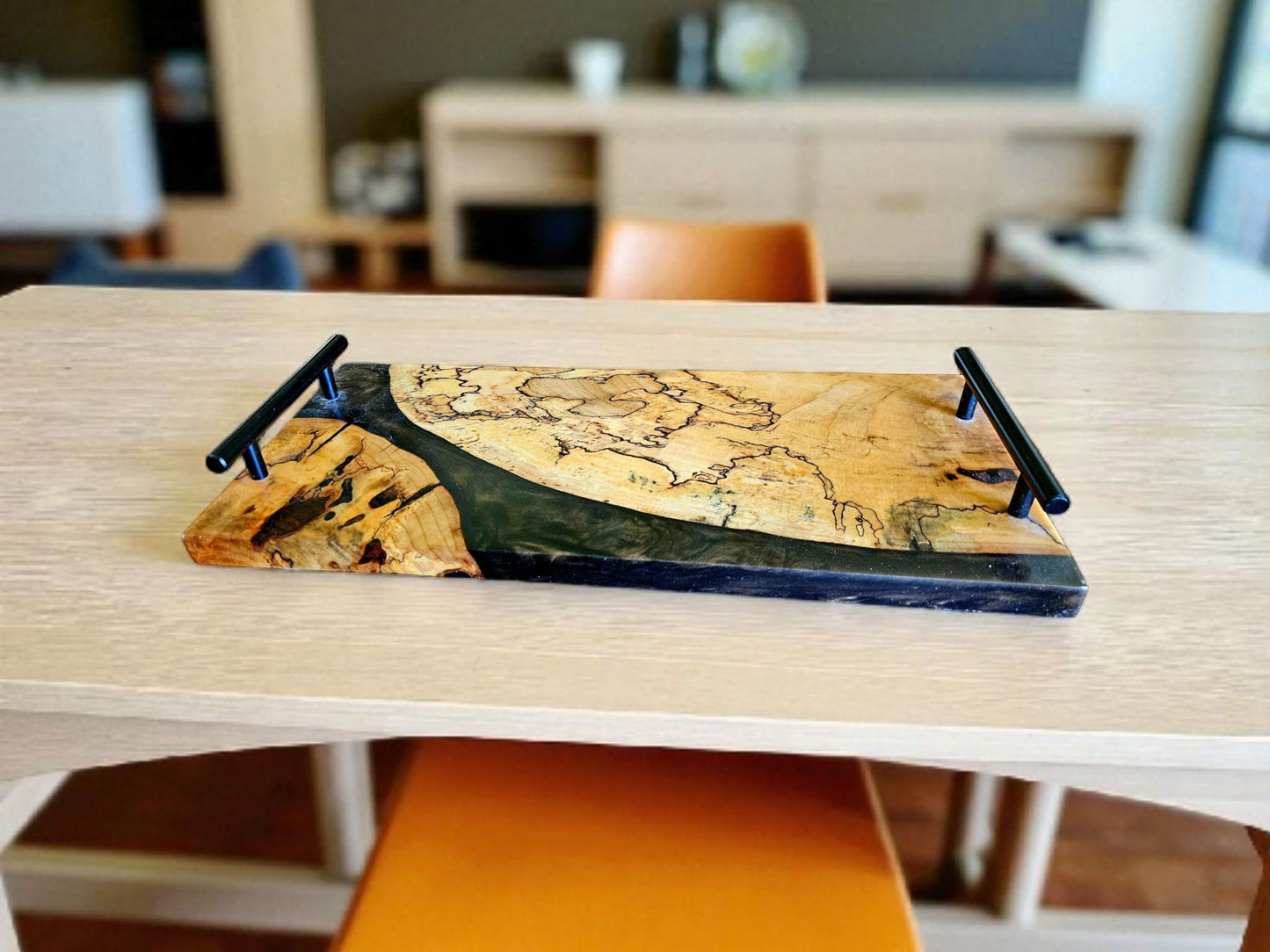 Spalted Maple and Brown Tray 18" x 8" #663