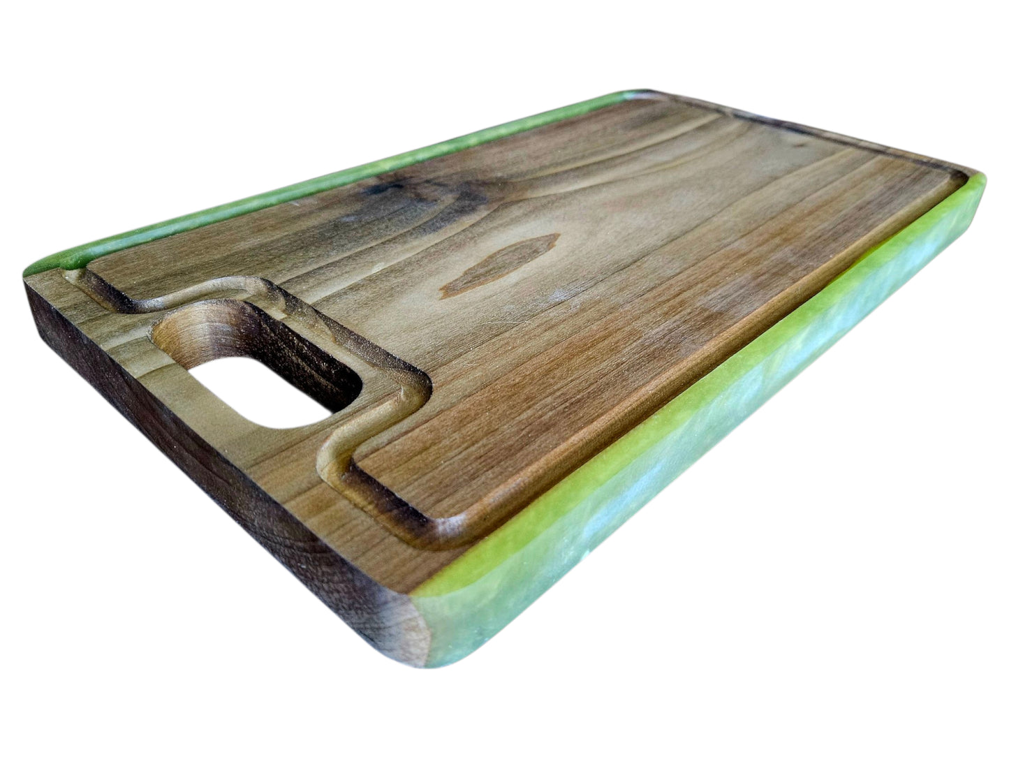 Poplar and Green Epoxy Tray 16" x 9" #661