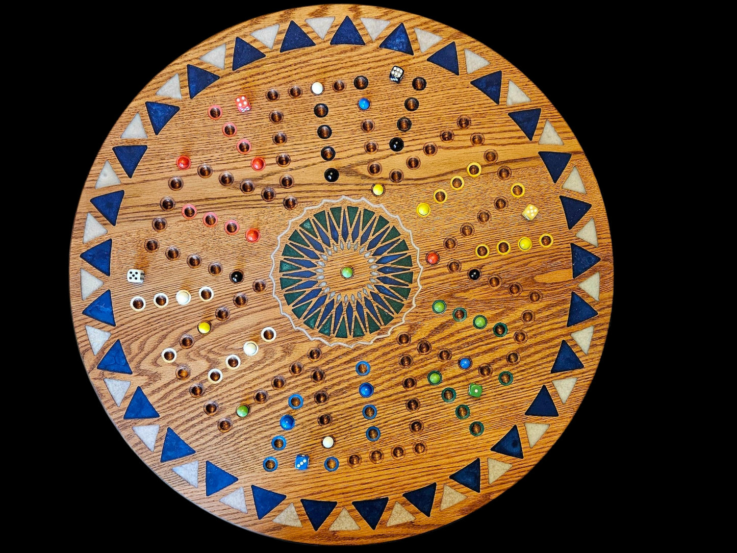 Aggravation/Wahoo game board with Epoxy Inlay 28" #601