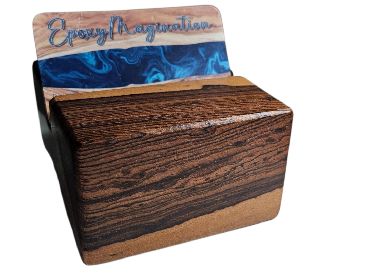 Business Card Holder – Wood & Resin #606