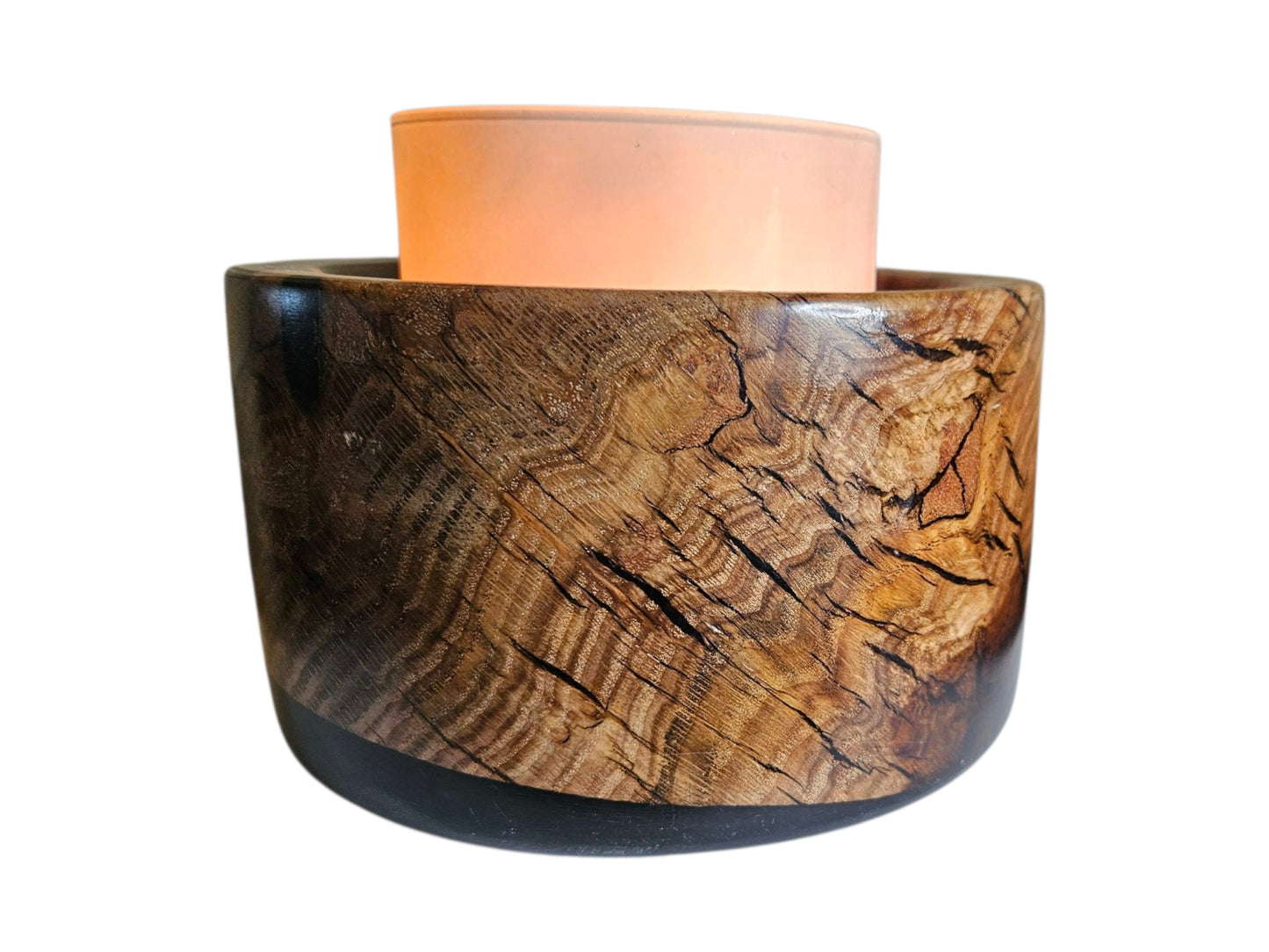 PecN Wood and Black Epoxy Bowl 7' x 4" #667