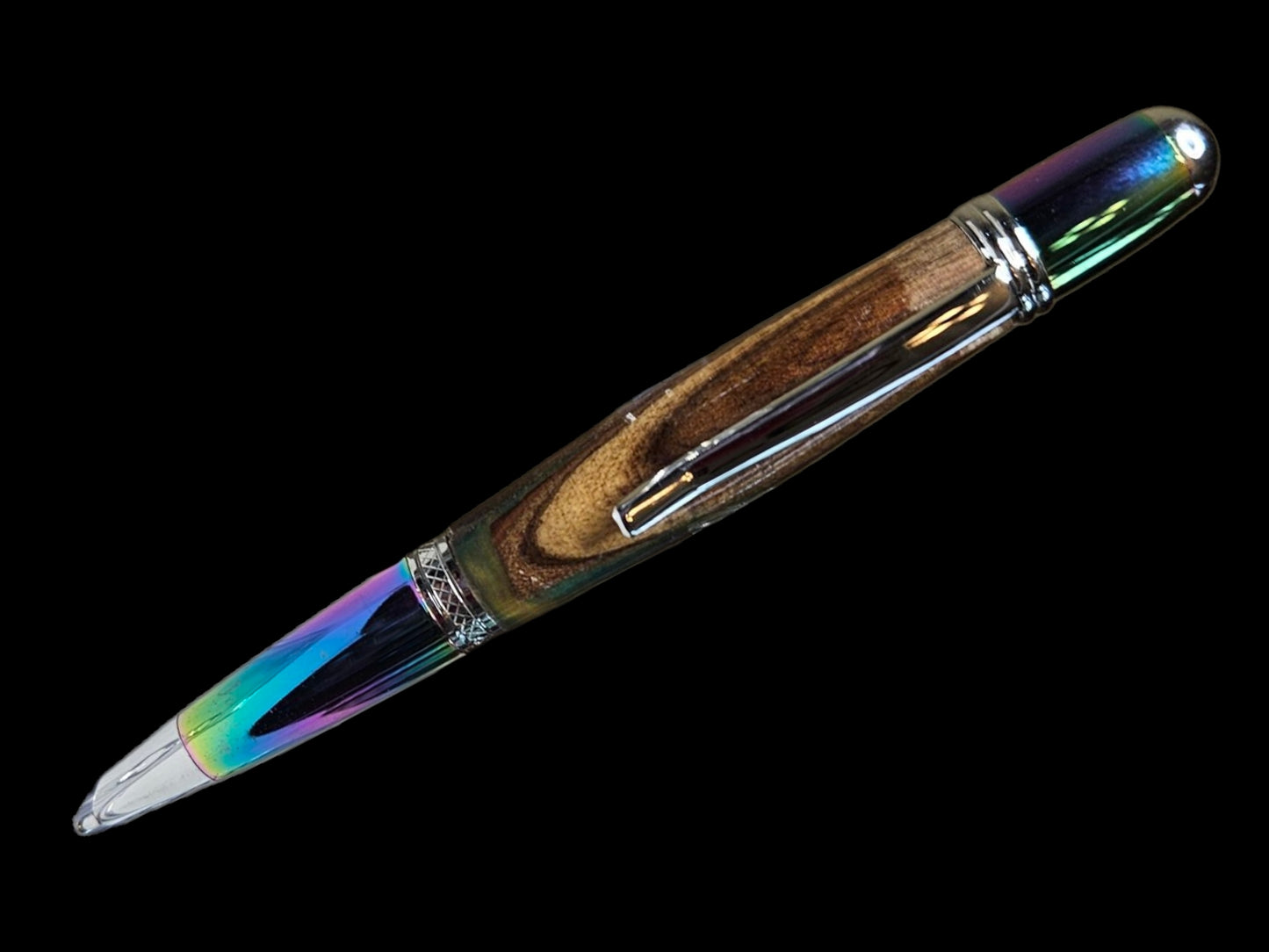 Wood and Epoxy Prism Twist Pen #617