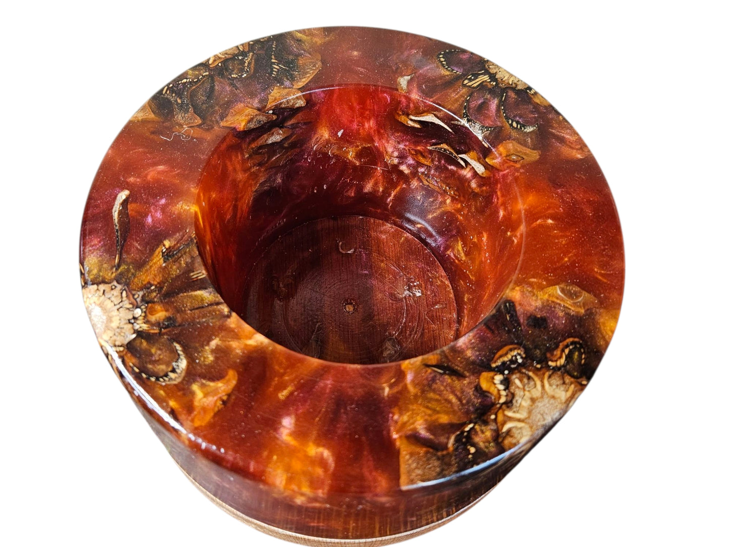 Red Epoxy with Pinecones 8" x 5" # 662