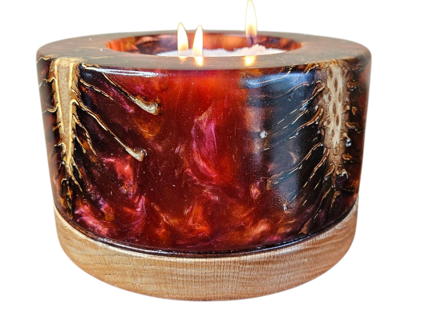 Red Epoxy with Pinecones 8" x 5" # 662