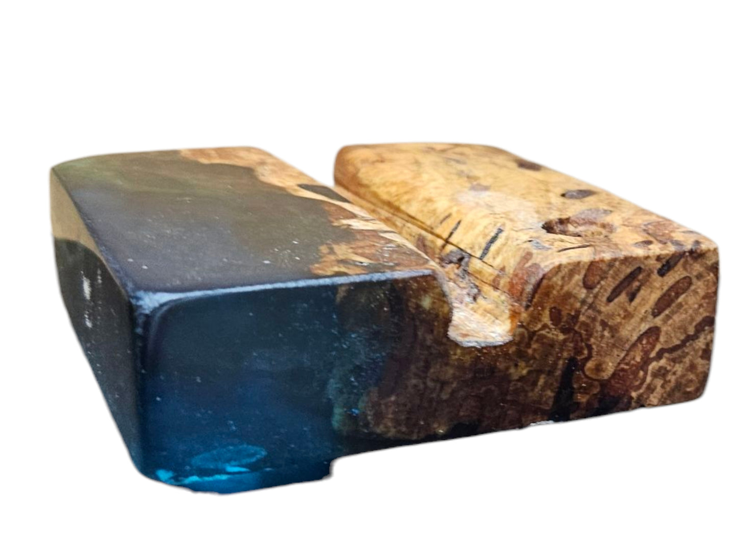 Aqua & Maple Business Card and Pen Holder #632