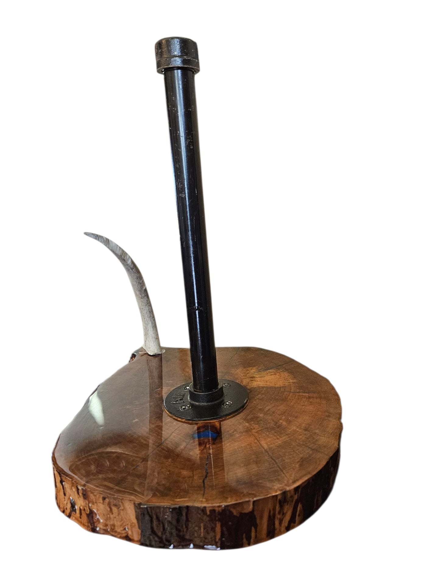 Walnut Cookie with Antler Paper Towel holder 12" #635
