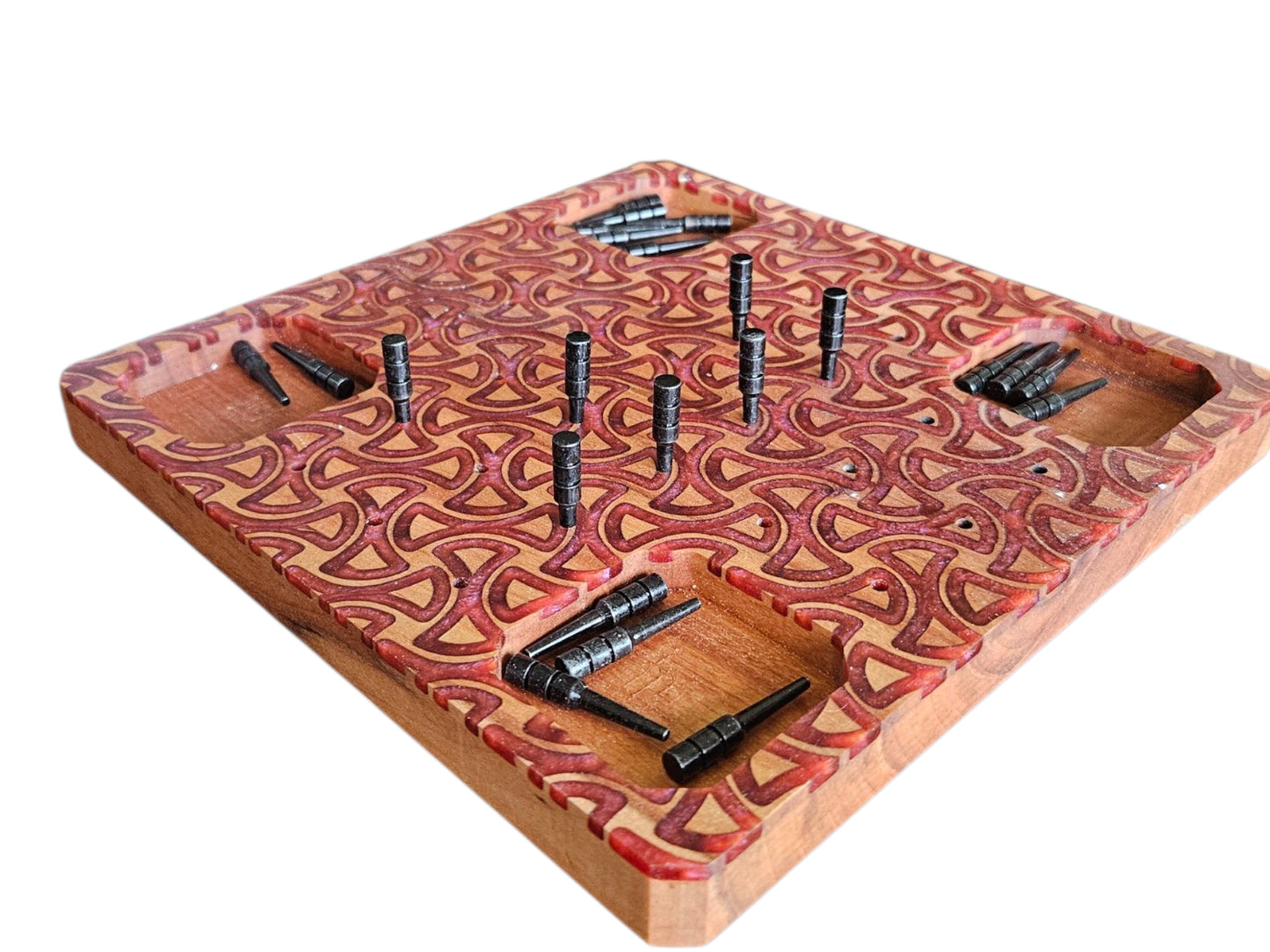 Handcrafted Peg Board Game 9"x 9" #652