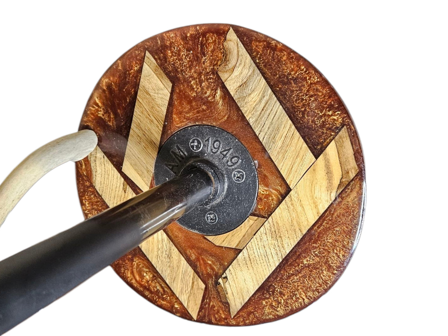 Gold Epoxy Paper Towel Holder with Rustic Antler Accent 9" #650