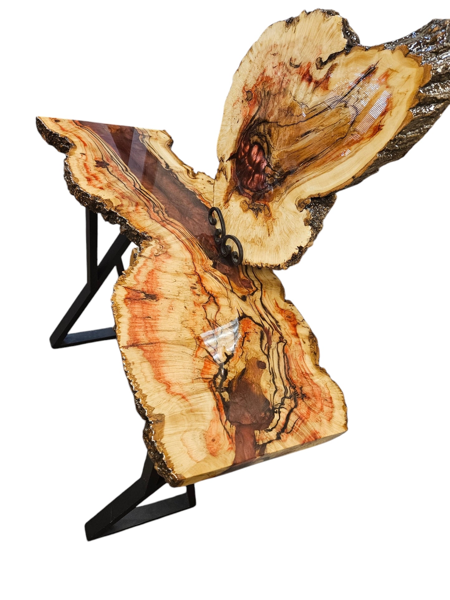 Flaming Boxelder Wood Entry Table #682