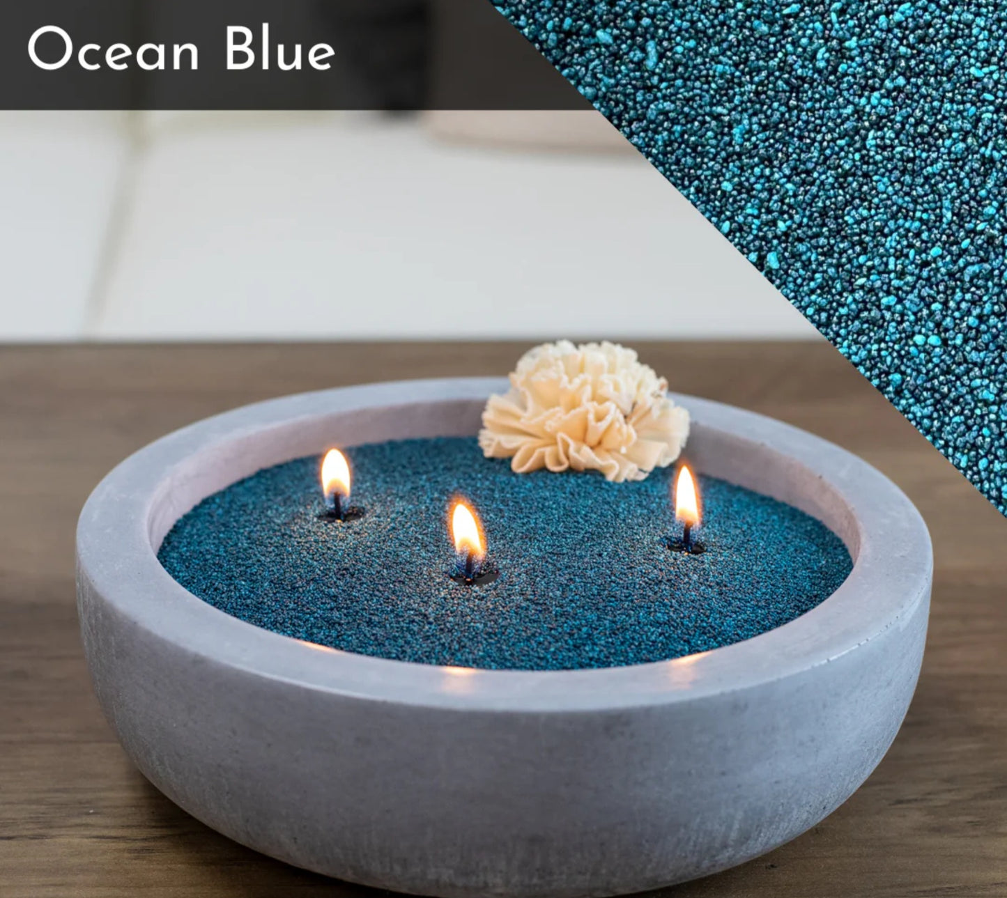 Ocean Blue Foton Candle