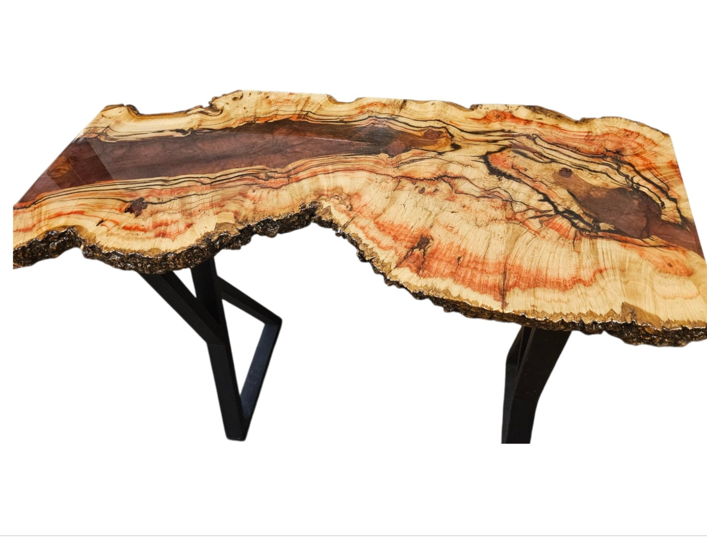 Flaming Boxelder Wood Entry Table #682
