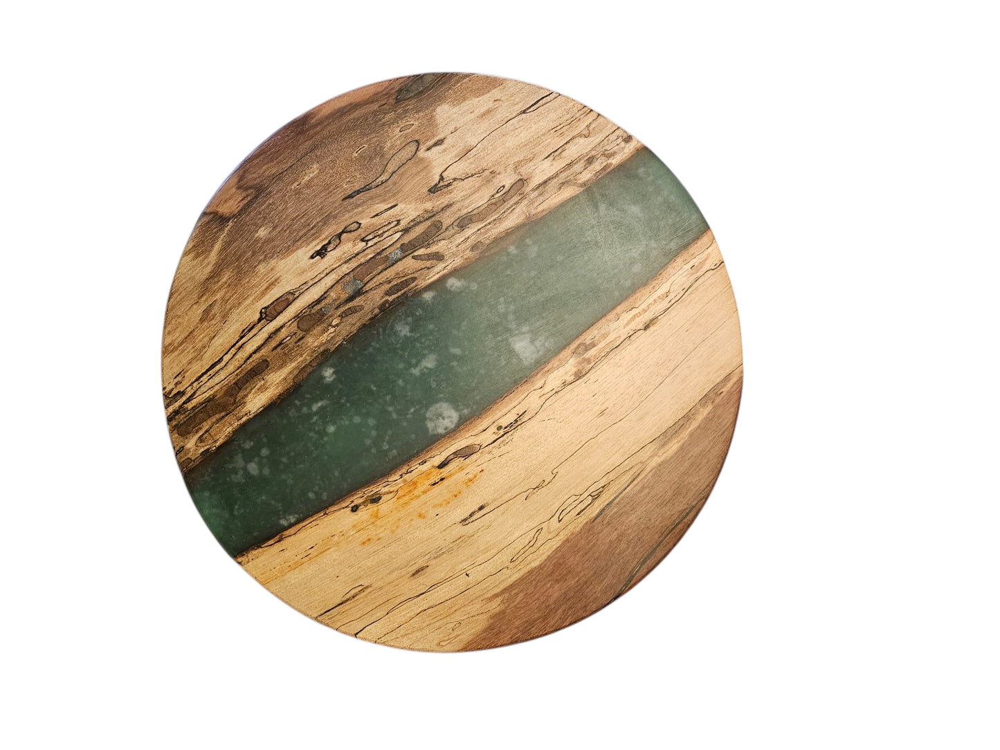Pecan and Green 13" Lazy Susan #701