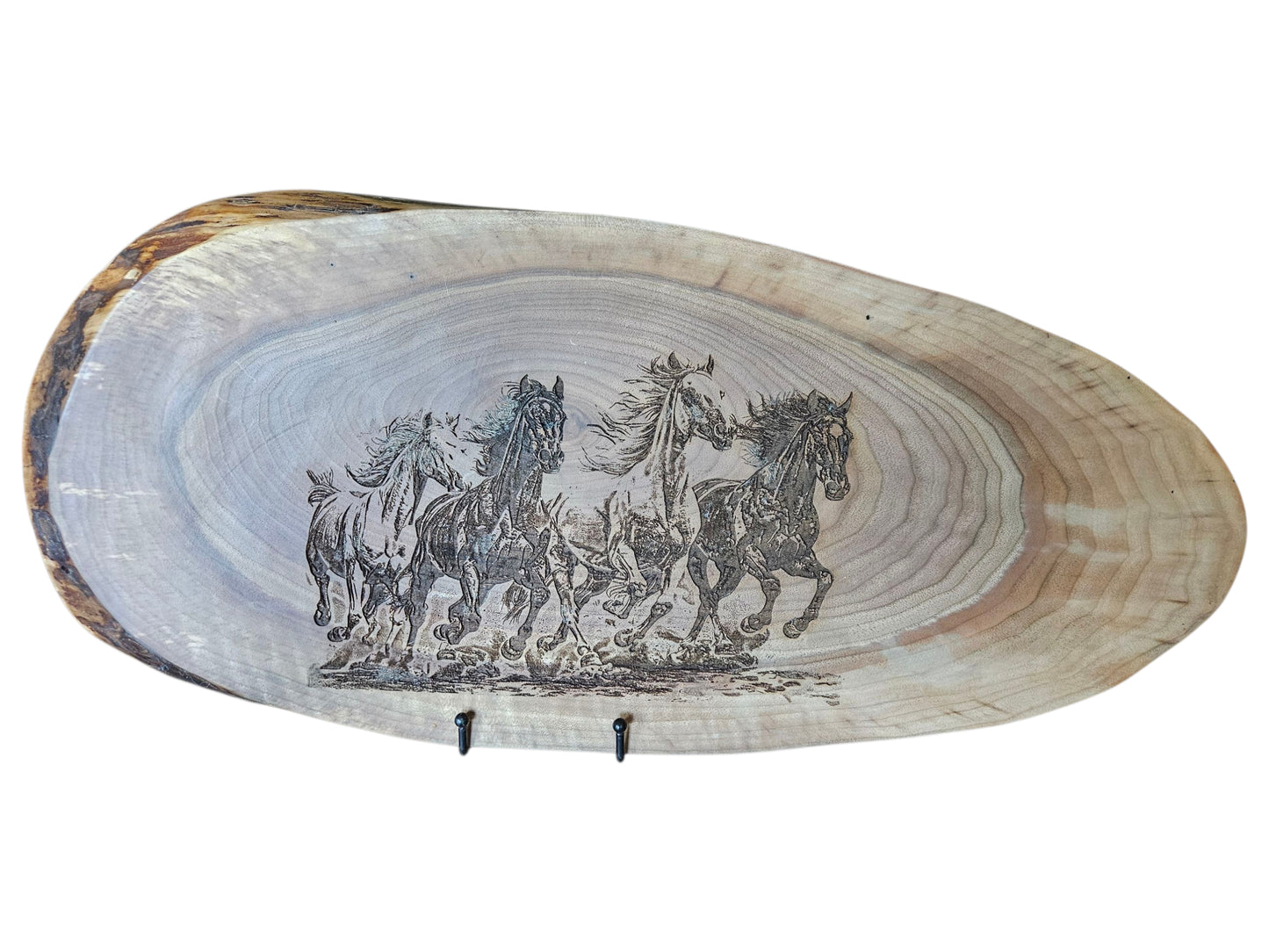 "Running Horses" on Walnut #702