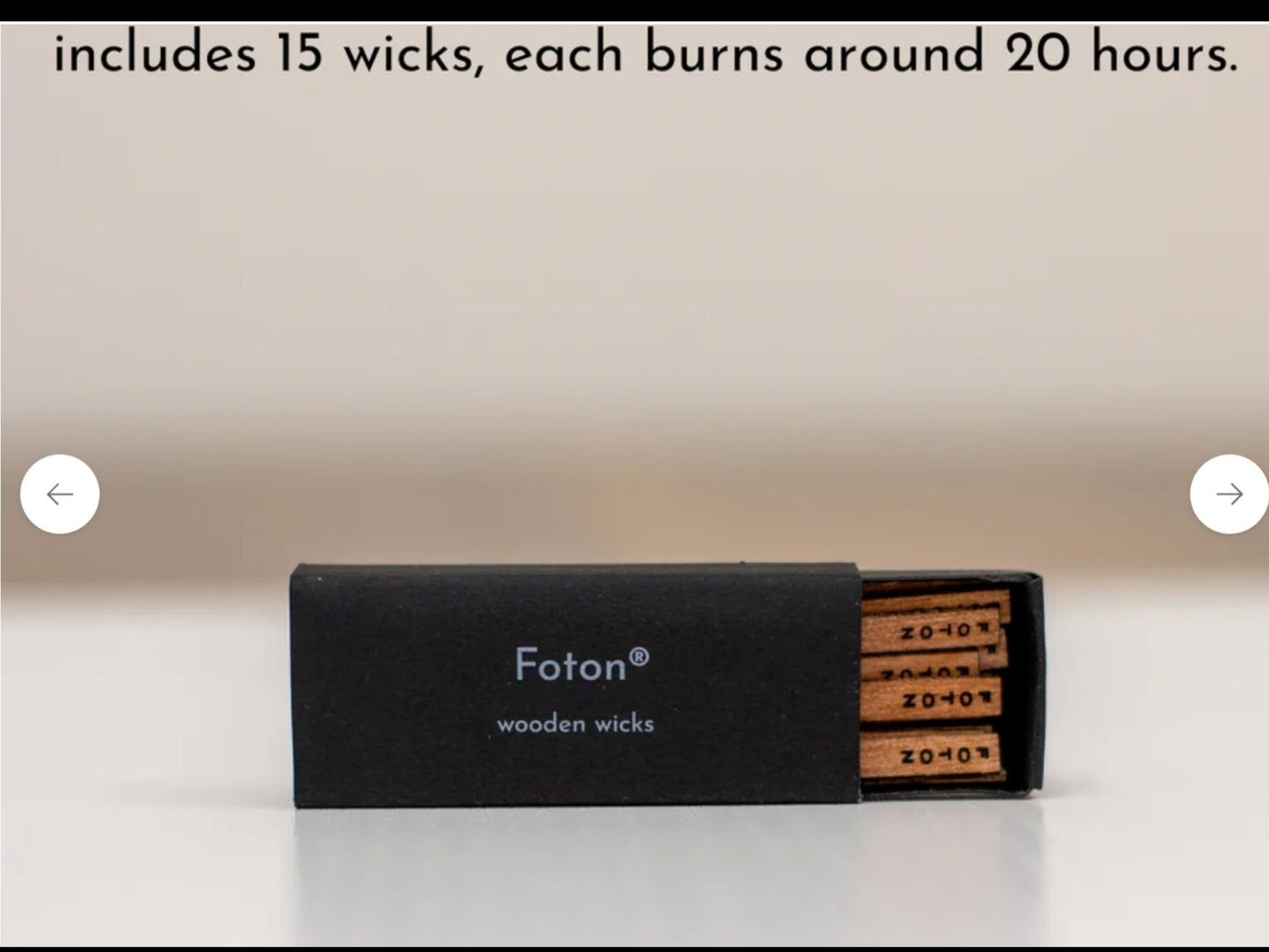 Wooden Wicks - Foton Pearled Candles 15 Pack