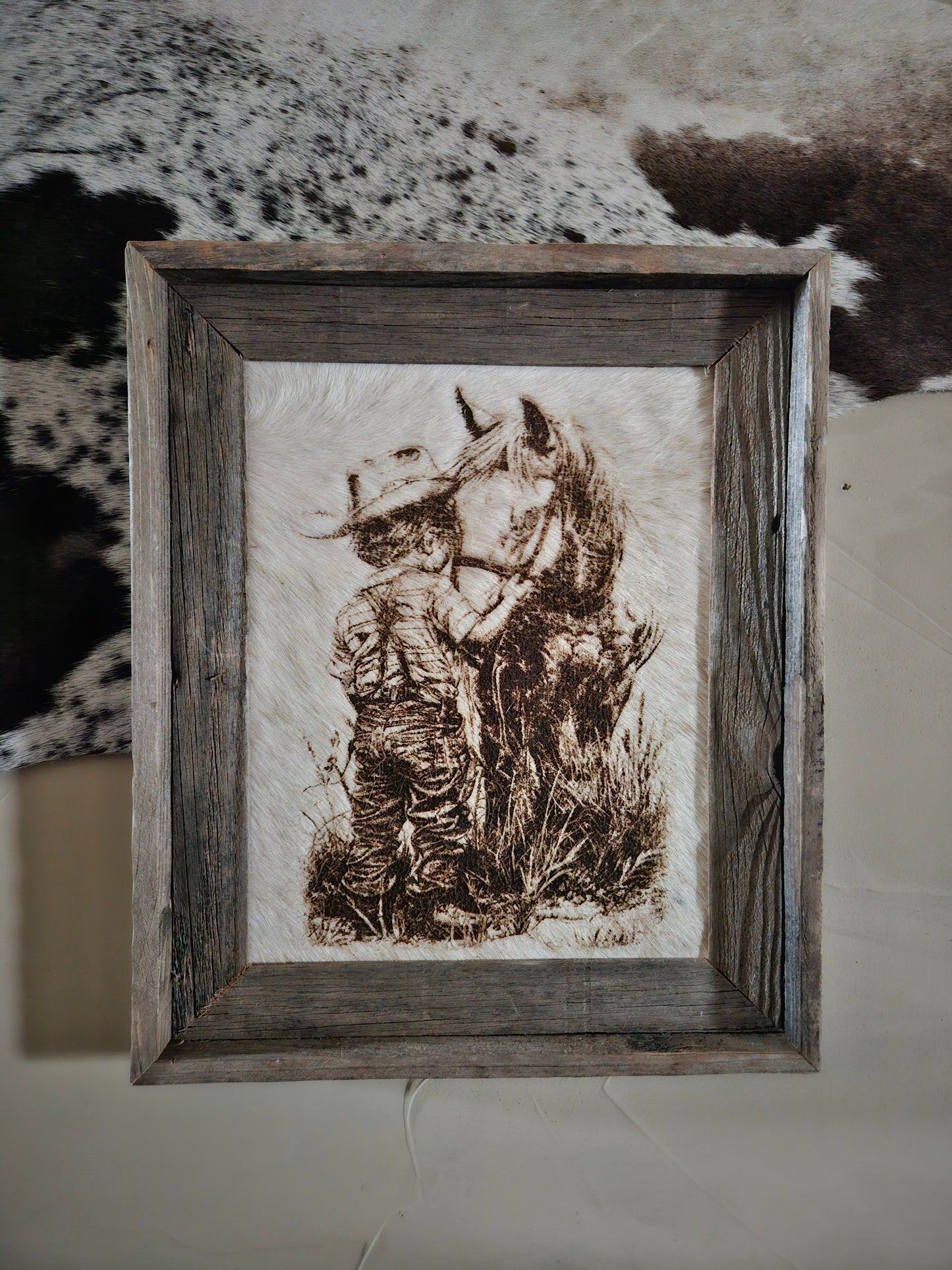 Boy and His Horse 15" x 18" #705
