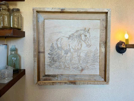 Horse in the Wildlife 15"x 15" #569
