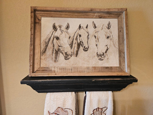 Horse family 20" x 14" #568