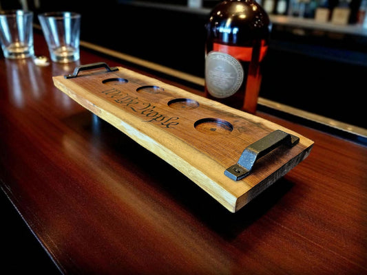 Walnut “We the People” Pint Glass Tray – 22" x 8" #597