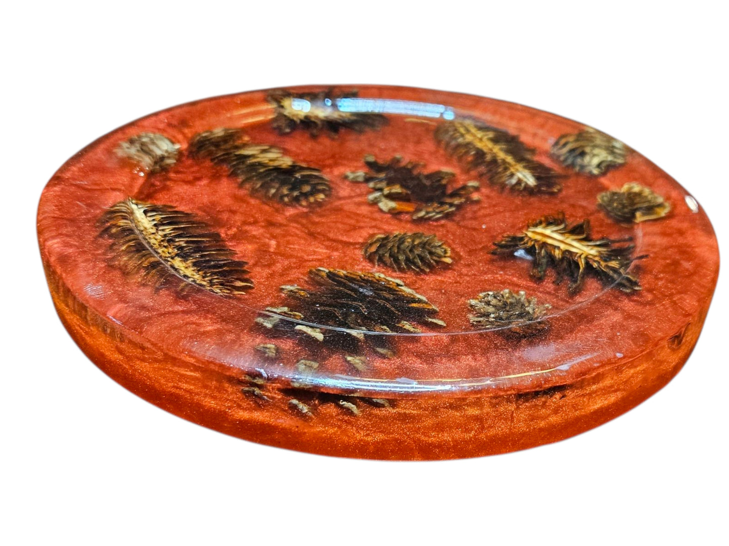 Pinecone Resin Tray – 8" #605