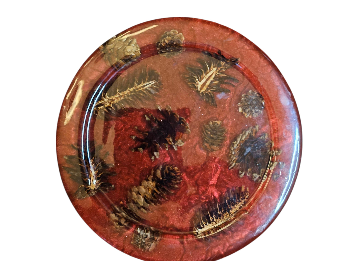 Pinecone Resin Tray – 8" #605