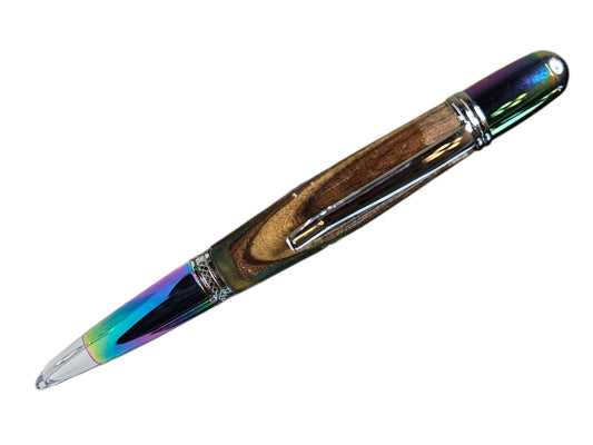 Wood and Epoxy Prism Twist Pen #617