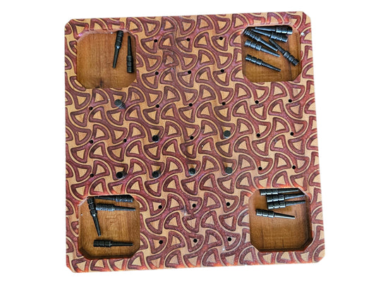 Handcrafted Peg Board Game 9"x 9" #652