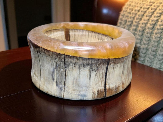 Handcrafted Maple and Copper-Gold  Epoxy Dish 7" x 3" #647
