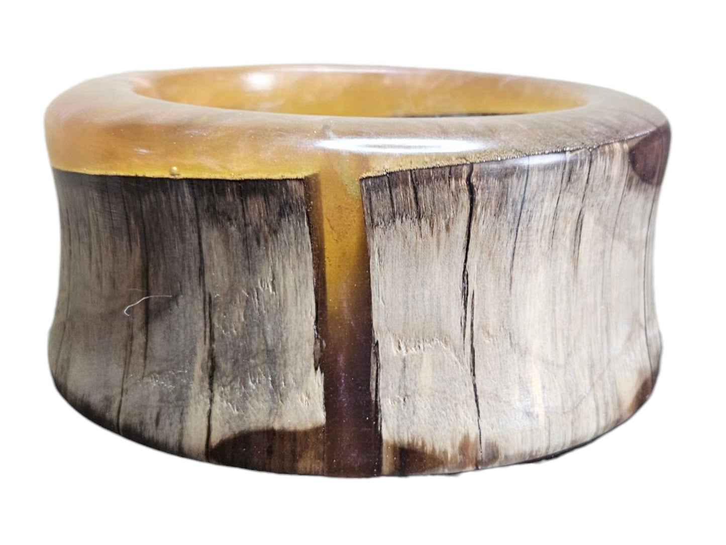 Handcrafted Maple and Copper-Gold  Epoxy Dish 7" x 3" #647