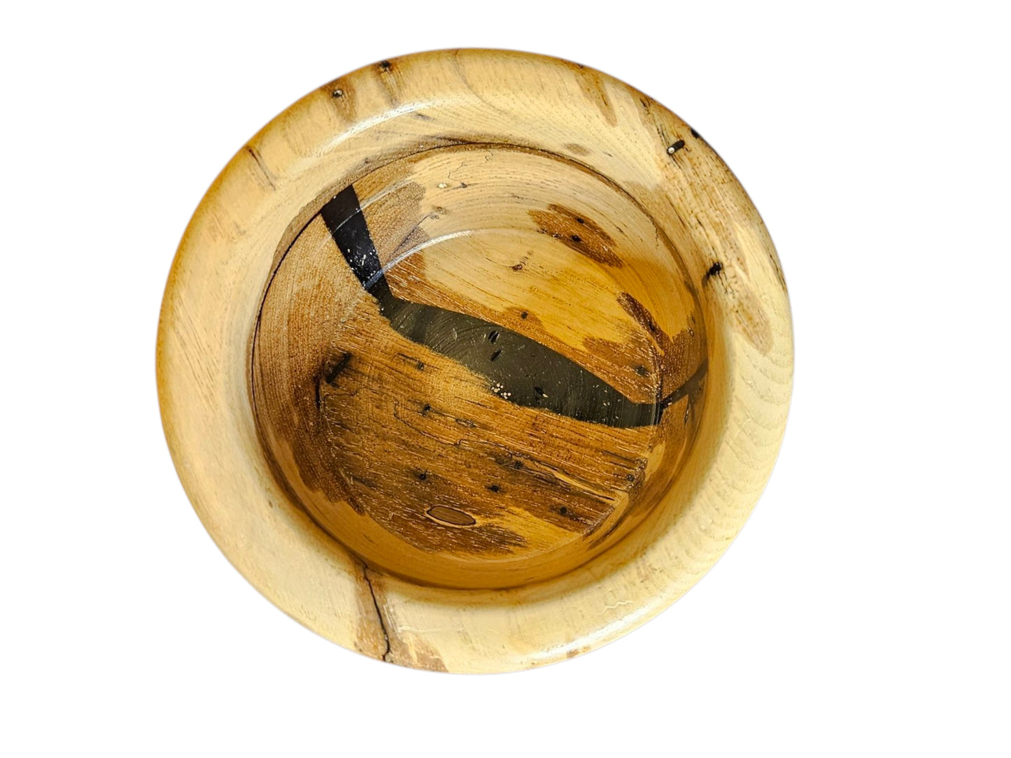 Spalted Maple and Black Epoxy Vessel 6 1/2" #672