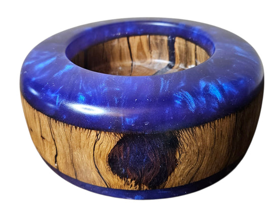 Azure Flame Resin & Walnut & Vessel #691