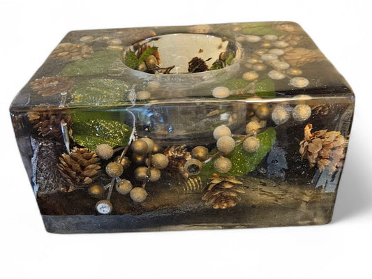 Nature-Inspired Resin Candleholder #687