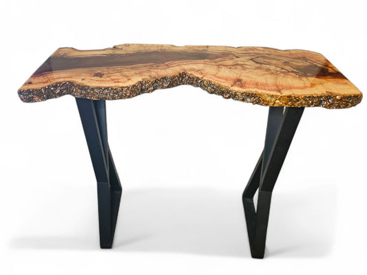 Flaming Boxelder Wood Entry Table #682