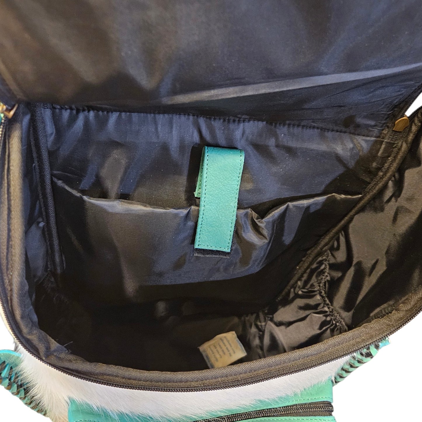 Turquoise Leather Cowhide Backpack #797