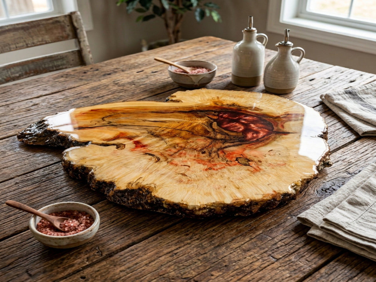 Flaming Boxelder Lazy Susan #863