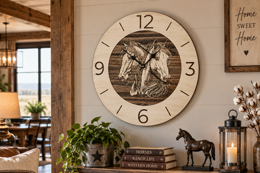 Horse Wall Clock 18"#841