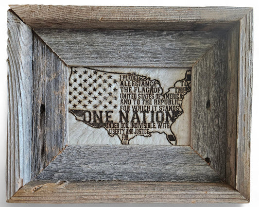 USA One Nation Cowhide Picture #676